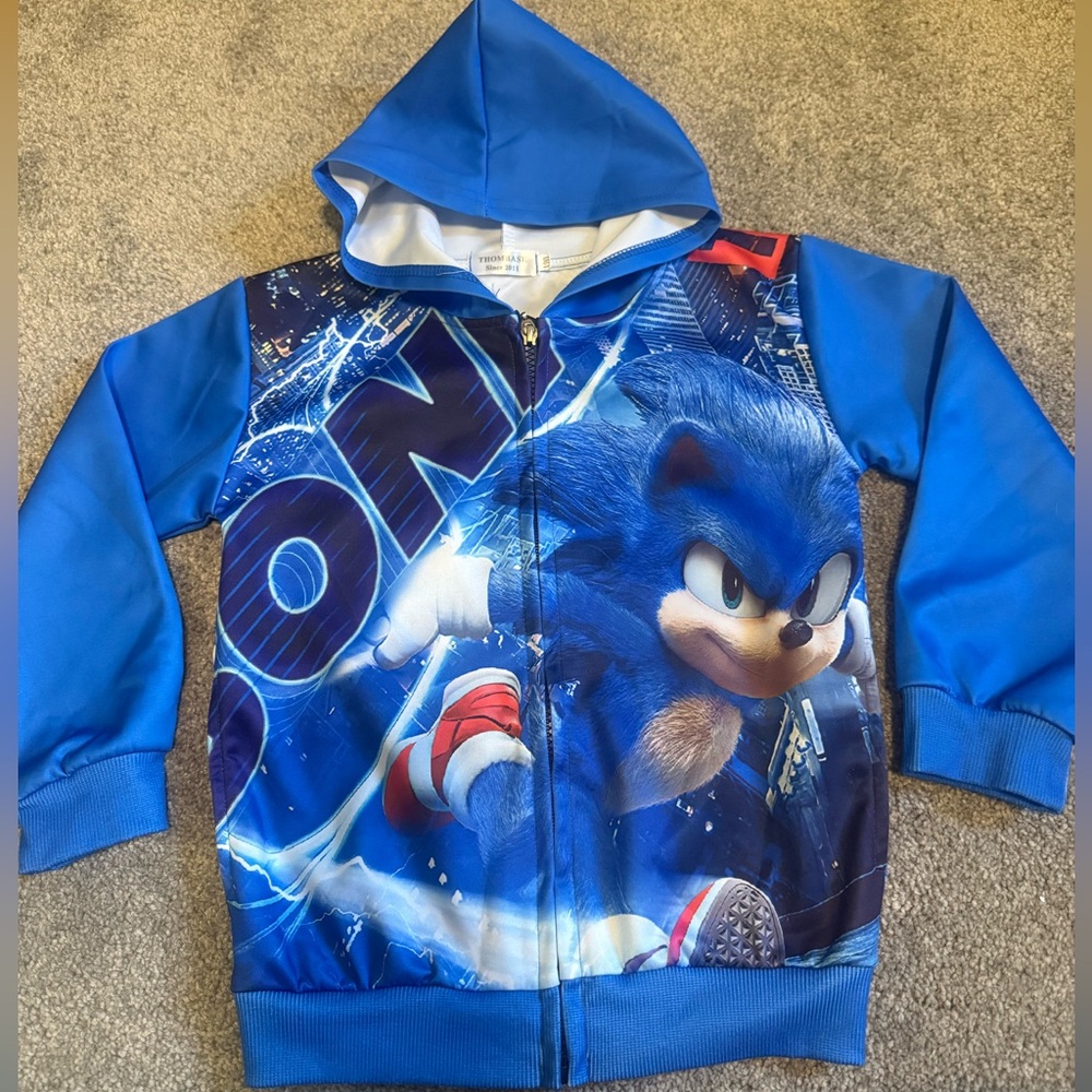 Sonic Blue Kids Hoodie Jacket - Sonic the Hedgehog